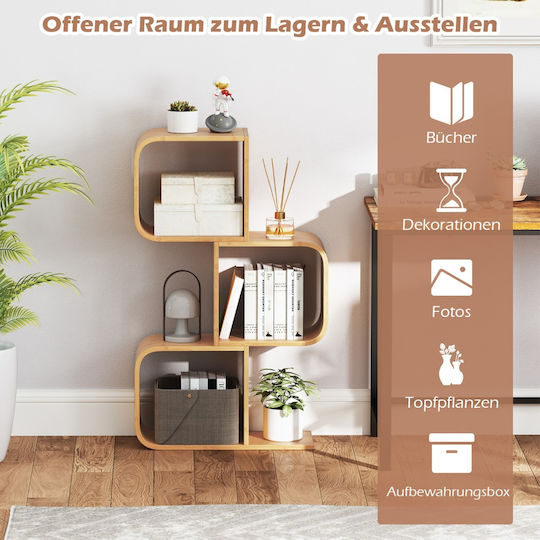 Bamboo Bookcase 61x23x100cm