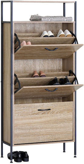Metall Schuhschrank 60x24x141cm
