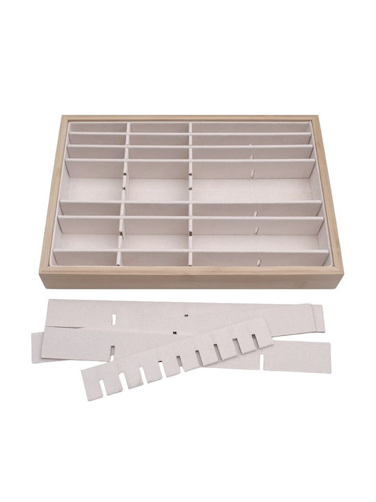 Wooden Organization Stand 40 Slots Bracelets & Watches Beige