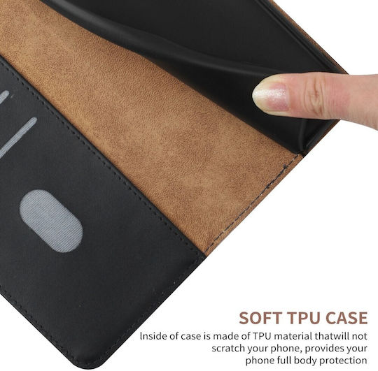 Wallet Piele Negru (TCL 60R 5G)