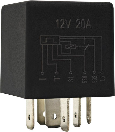 6-Pin 12V 20A Relais Für Scheibenwischer Kompatibel Mit VW