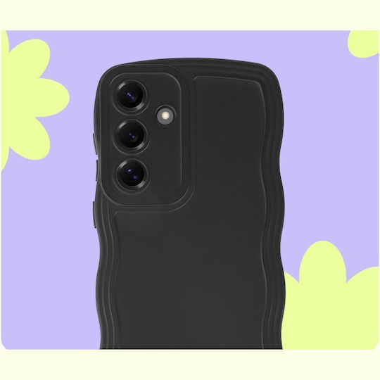 HappyCase Back Cover Silicon cu Curea Negru (Galaxy S25+)