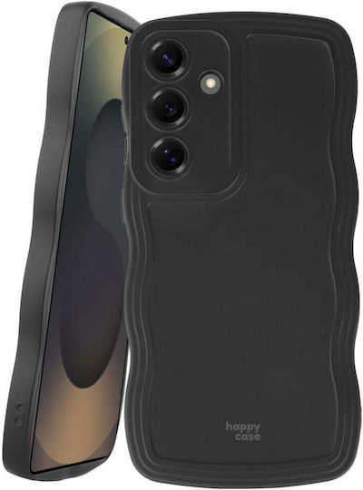 HappyCase Back Cover Silicon cu Curea Negru (Galaxy S25+)