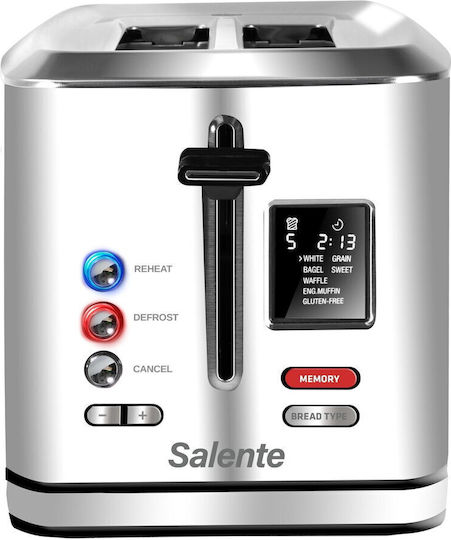 Salente Φρυγανιέρα 2 Θέσεων 950W Γκρι