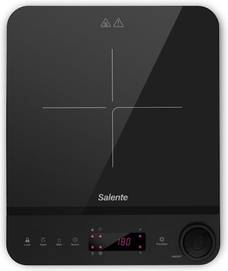 Salente InductPro1 Επιτραπέζια Εστία Επαγωγική Μονή Μαύρη
