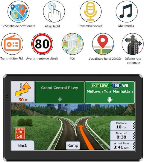 Dispozitiv de Navigație GPS cu Ecran 7" USB & Slot card
