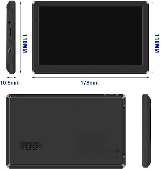 Dispozitiv de Navigație GPS cu Ecran 7" USB & Slot card