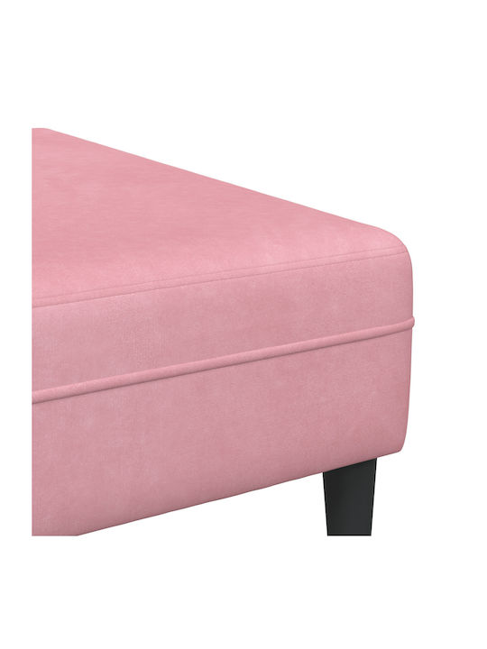 Living Room Furniture Set Couch & Stool Pink