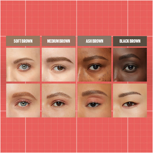 Maybelline Build-a-brow 2 Easy Steps Pencil for Eyebrows Medium Brown