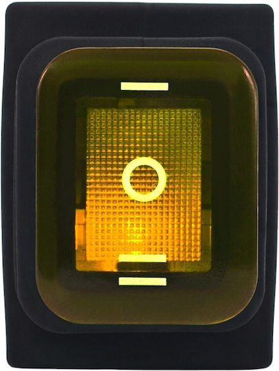 Led Switch 3-position 6-pin 12-24v Rocker Rocker Waterproof Orange