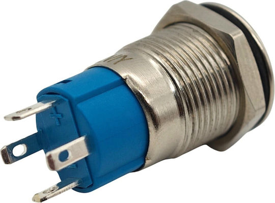 Превключвател За Мъгла С LED 12mm Snap-on Хром