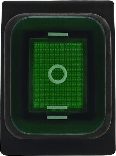 Led Switch 3-position 6-pin 12-24v Rocker Rocker Waterproof Green