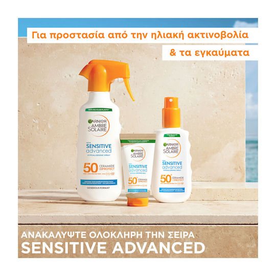 Garnier Ambre Solaire Sensitive Advanced Ceramide Protect Hypoallergenic Αντηλιακή Κρέμα Σώματος SPF50 σε Spray 270ml