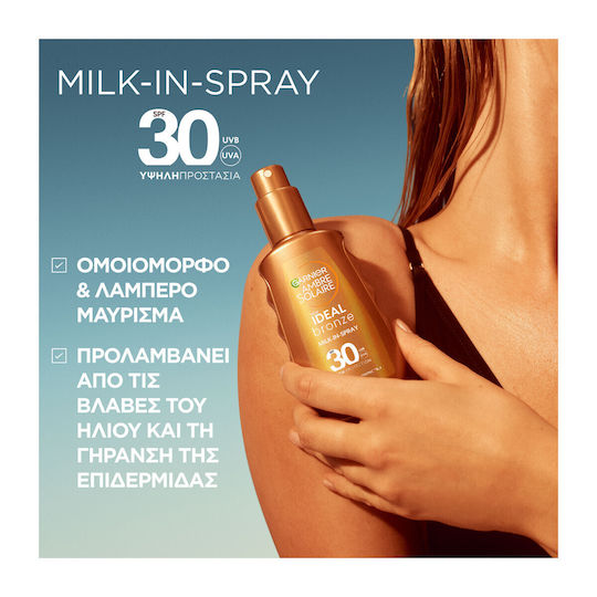 Garnier Ambre Solaire Ideal Bronze Waterproof Body Sunscreen Cream SPF30 in Spray 150ml