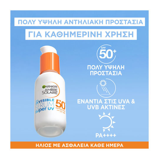 Garnier Ambre Solaire Super UV Invisible Serum Sunscreen Face Serum SPF50 30ml