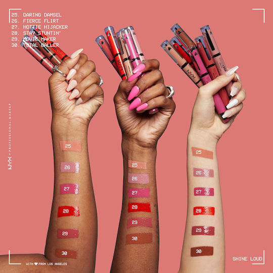 NYX Professional Makeup Shine Loud High Lip Color Υγρό Κραγιόν 06 Boundary Pusher 6.5ml