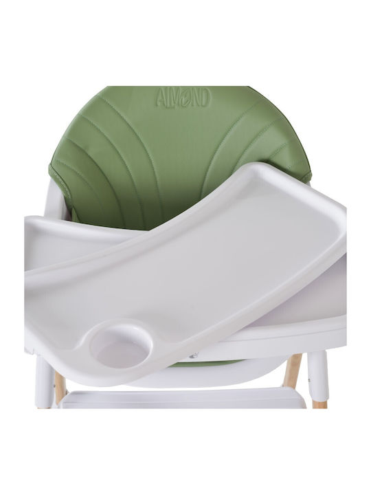 Cangaroo Almond Foldable Baby Highchair Green