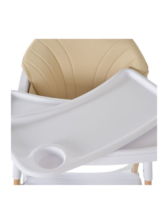 Cangaroo Almond Foldable Baby Highchair Beige