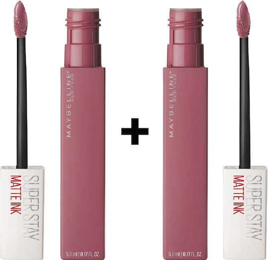 Maybelline Super Stay Matte Ink 2τμχ Set Long Lasting Liquid Lipstick Matte 15 Lover