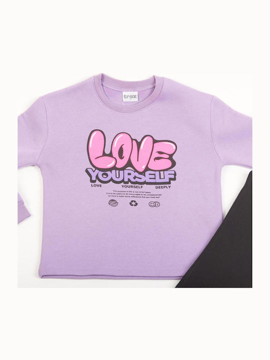 Kinder-Set mit Leggings Winter 2Stück Lilac "love