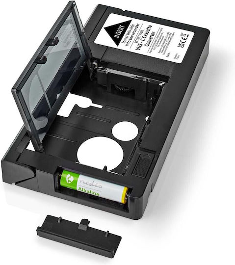 Convertor Casetă Video Vhs-c La Vhs Adaptor Plug & Play Negru