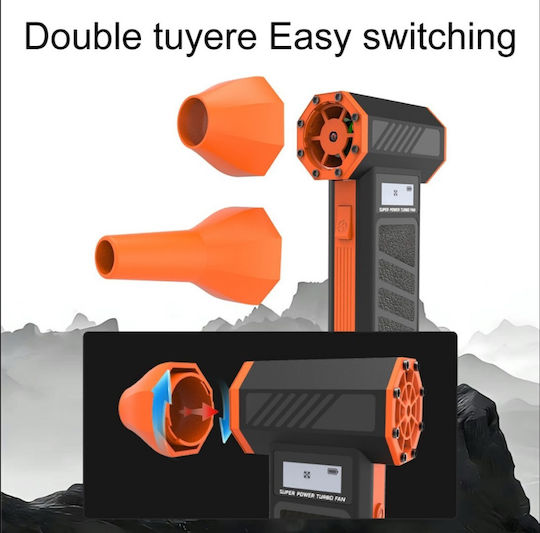 Turbo Wireless Compressed Air Cleaning Gun 130000rpm with LED Display Rechargeable 5 Nozzles