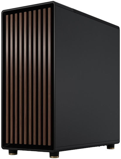 Fractal Design North Gaming Midi Tower Computer Case with Side Window Charcoal Black TGD