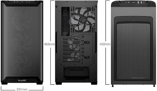 Be Quiet Pure Base 501 LX Gaming Midi Tower Κουτί Υπολογιστή με Πλαϊνό Παράθυρο και RGB Φωτισμό Μαύρο