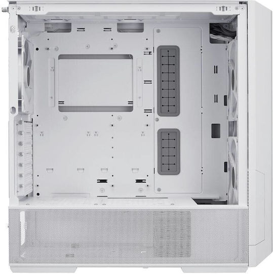 Lian Li Lancool 206 Геймърско бюро Midi Tower Компютърна кутия със страничен прозорец и RGB осветление Бял