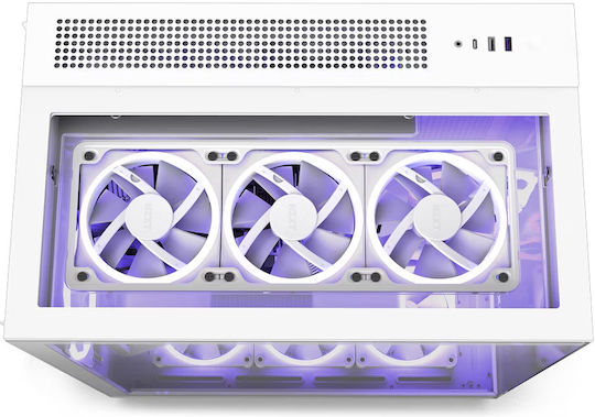 NZXT H9 Elite Геймърско Midi Tower Компютърна Кутия с Страничен Прозорец Бяла