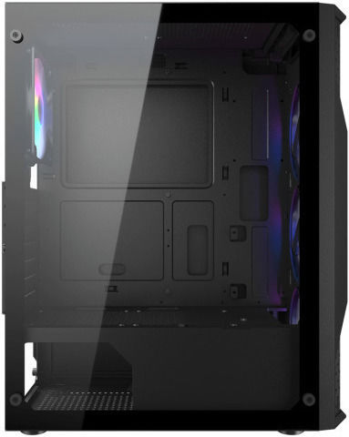 Cougar MX110 Mesh-G Gaming Midi Tower Κουτί Υπολογιστή με Πλαϊνό Παράθυρο και RGB Φωτισμό Μαύρο