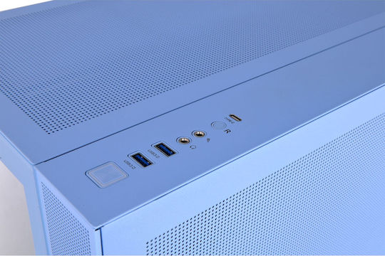 Thermaltake View 380 TG ARGB Gaming Midi-Turm Computergehäuse mit Seitenfenster Hydrangea Blue