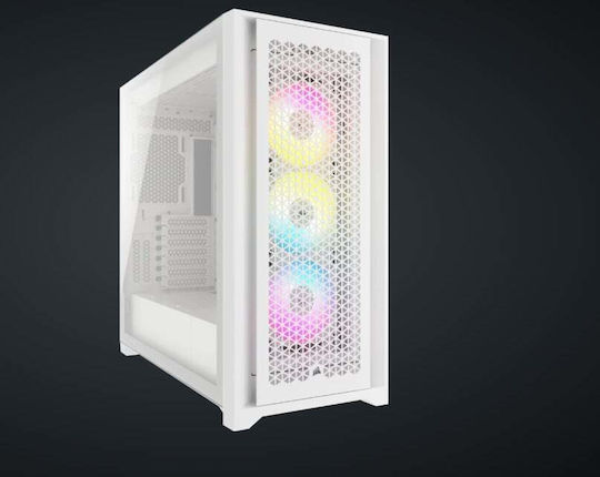 Corsair 5000D RGB Airflow Gaming Midi Tower Computer Case with Side Window White