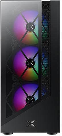 Xigmatek Duke Gaming Midi Tower Κουτί Υπολογιστή με Πλαϊνό Παράθυρο Μαύρο