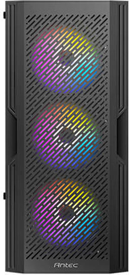 Antec AX20 Gaming Midi Tower Κουτί Υπολογιστή με Πλαϊνό Παράθυρο και RGB Φωτισμό Μαύρο