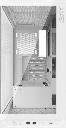 Adata Invader X Gaming Middle Tower Carcasă PC cu Deschidere Laterală Albă