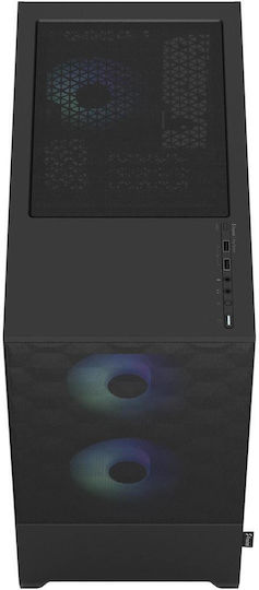 Fractal Design Pop Mini Air Gaming Mini Tower Κουτί Υπολογιστή με Πλαϊνό Παράθυρο και RGB Φωτισμό RGB Black TG Clear