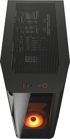 Cougar FV270 Gaming Midi Tower Κουτί Υπολογιστή με Πλαϊνό Παράθυρο και RGB Φωτισμό Μαύρο