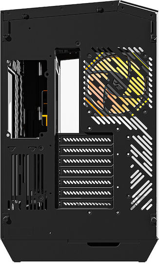 Darkflash DY470 (+fans & gpu bracket) Gaming Middle Tower Carcasă Calculator cu Fereastră Laterală și Iluminare RGB Negru
