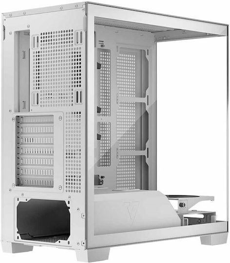 Modecom Volcano Stellar NF Gaming Midi Tower Κουτί Υπολογιστή με Πλαϊνό Παράθυρο Λευκό