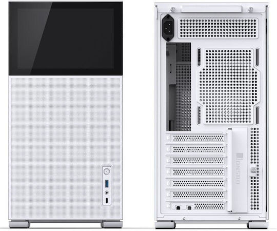 Jonsbo D41 Mesh Bildschirm Gaming Midi-Turm Computergehäuse mit Seitenfenster Weiß