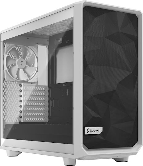 Meshify 2 Lite Gaming Midi Tower Computer Case with Side Window White TG Clear Tint