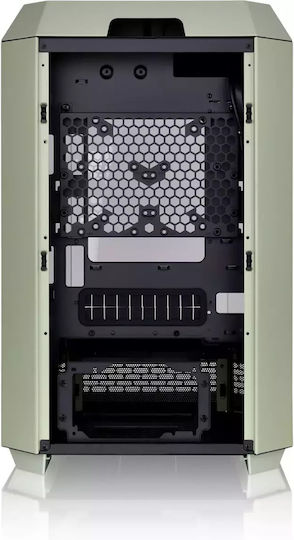 Thermaltake The Tower 300 Gaming Micro Tower Computer Case with Side Window and RGB Lighting Matcha Green