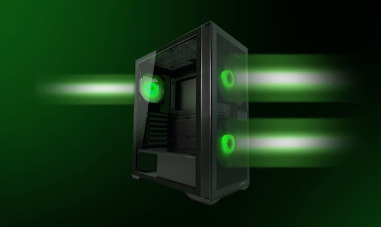 LC-Power 717B Gaming Midi-Turm Computergehäuse mit RGB-Beleuchtung Schwarz