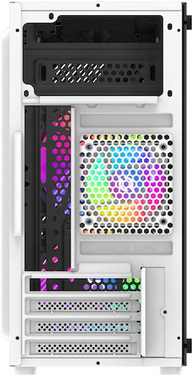 Aqirys Bellatrix PRO Gaming Mini Tower Κουτί Υπολογιστή με Πλαϊνό Παράθυρο και RGB Φωτισμό Λευκό