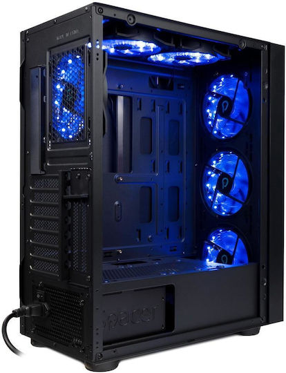 Spacer SPCS-GC-ICE-HERO Gaming Midi Tower Κουτί Υπολογιστή με Πλαϊνό Παράθυρο Μαύρο