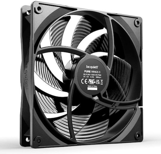 Be Quiet Pure Wings 3 Case Fan 140mm 1800rpm 72.2cfm Without Led Lighting and 4-Pin PWM Connection