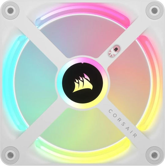 Corsair iCUE LINK QX120 Case Fan 2400rpm With RGB Lighting 3pcs White
