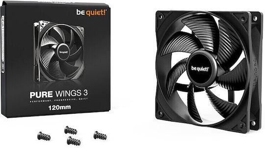 Be Quiet Pure Wings 3 Case Fan 120mm (1600rpm / 49.9cfm) Without LED Lighting And 3-Pin Connection