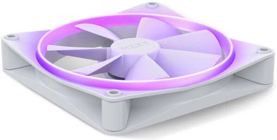 NZXT F140 Gehäuselüfter (1800rpm / 89,48cfm) mit RGB-Beleuchtung und Verbindung 4-Pin PWM Weiß